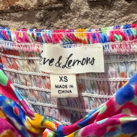 For Love & Lemons Sasha Floral Mini Dress Size XS - Picture 8 of 9